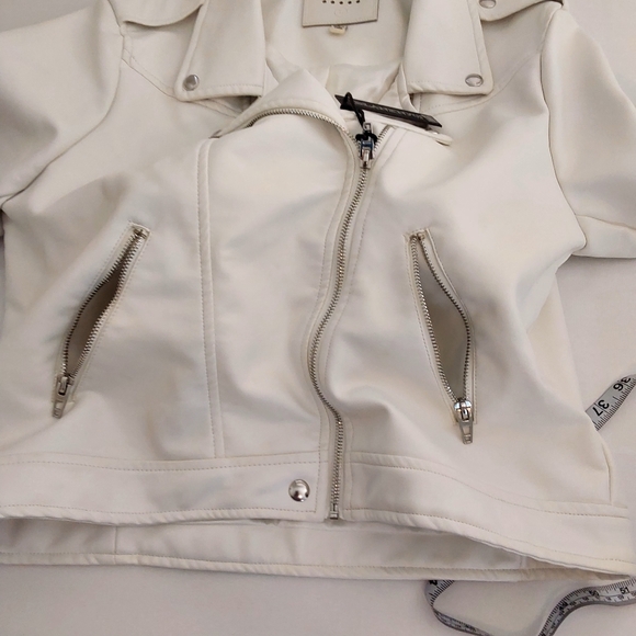 Blank NYC White Leather Moto Jacket - Picture 9 of 12